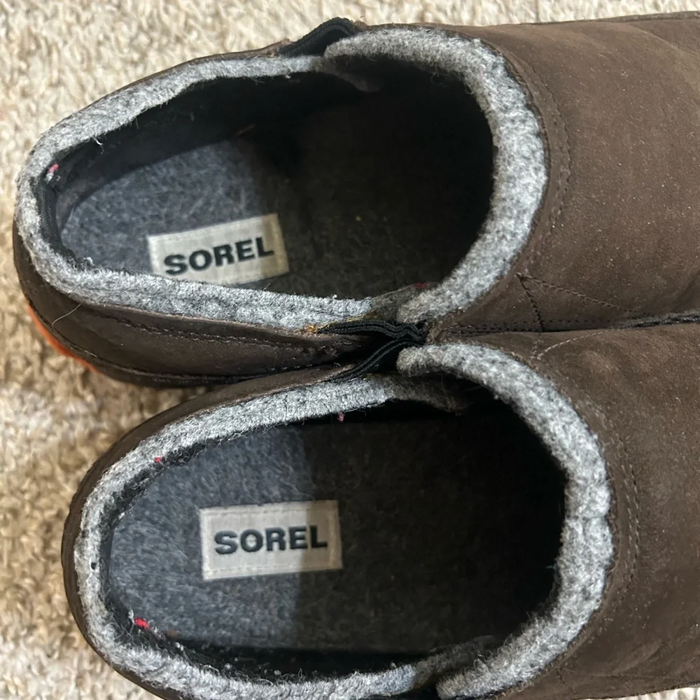 Sorel Fairbanks Arctic Slip-on Shoes Mens Size 8 Brown Leather Winter Waterproof